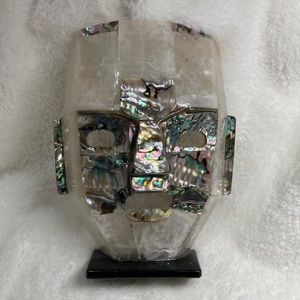 Abalone Mask From Mexico - 7.5" Tall